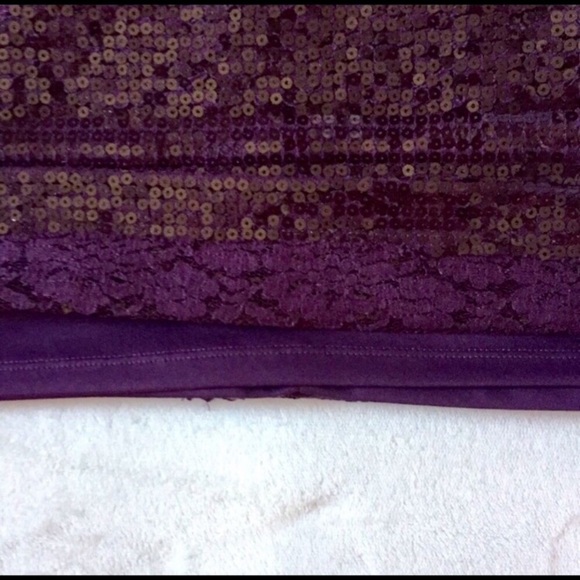 SD Collection Plum Sequin Dress - Picture 5 of 8